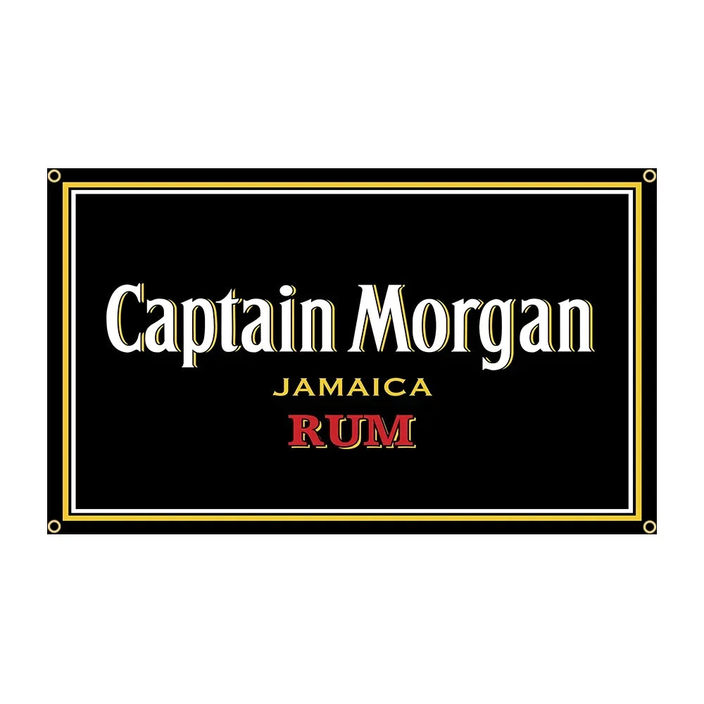 Captain Morgan Rum Flag 3x5 Ft - 90x150cm Printed Polyester Banner for Wall Decor, Parties, and Bars - Premium flag from Lizard Vigilante - Just $11.99! Shop now at Lizard Vigilante