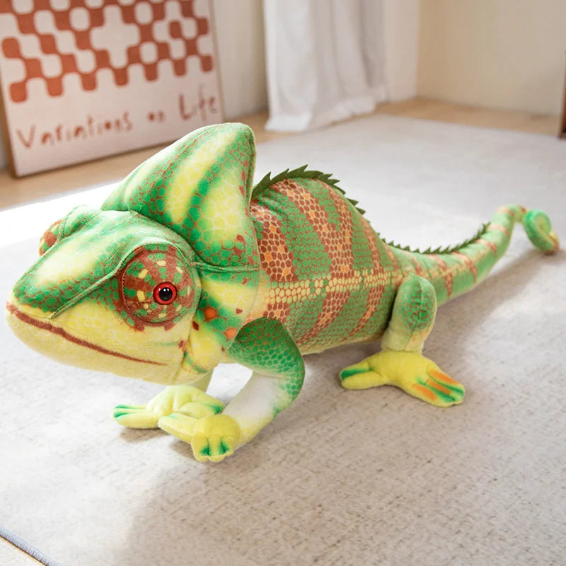 80/110cm Lifelike Giant Reptile Lizard Chameleon Plush Doll Pillow Green Pattern Insect Plush Toy Home Decor Gift For Boys - Premium stuffed animal from Lizard Vigilante - Just $35.99! Shop now at Lizard Vigilante