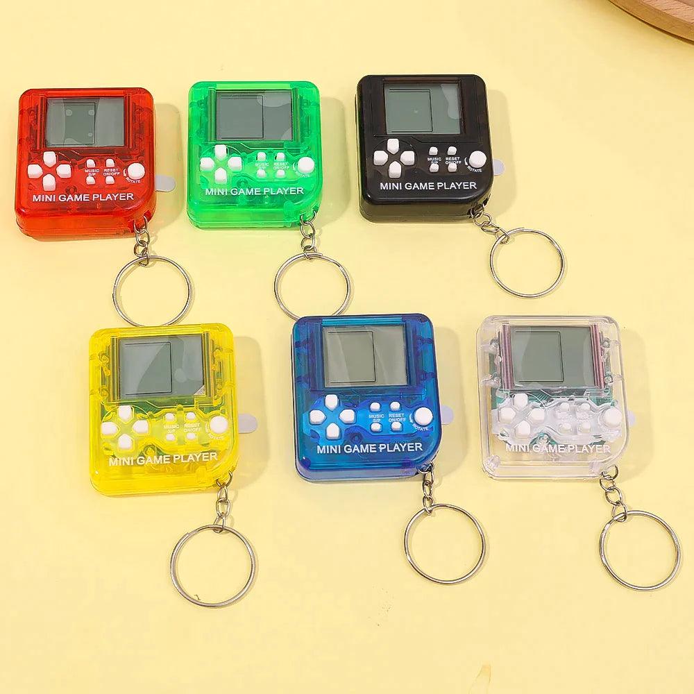 Pocket Mini Classic Game Machine Keychain Anti Lost Key Ring Children Handheld Retro Nostalgic Game Console Video Game Players - Lizard Vigilante