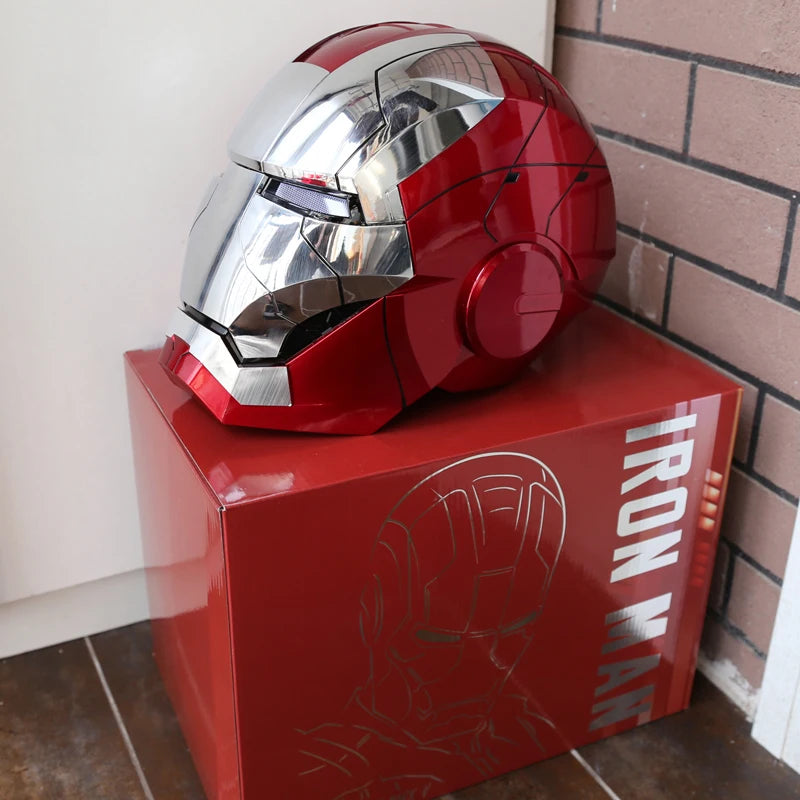 New AutoKing 1:1 Mk5 Iron Man Helmet Cosplay Voice Control Eyes with Light Model Toys for Adult Electric Wearable Christmas Gift - Premium  from Lizard Vigilante - Just $199.99! Shop now at Lizard Vigilante