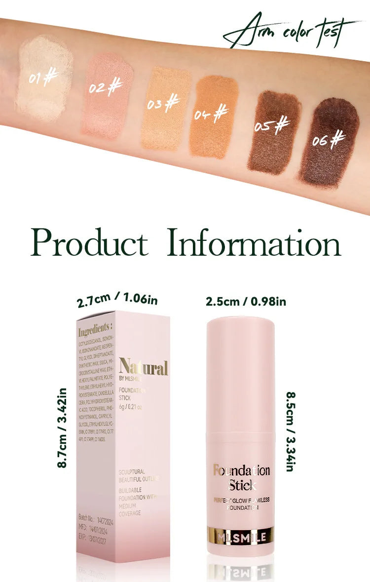 Concealer Foundation Make-up Stick Oil Control Natural Isolation Bb Cream Moisturizing Long-term Liquid Foundation Cosmetics