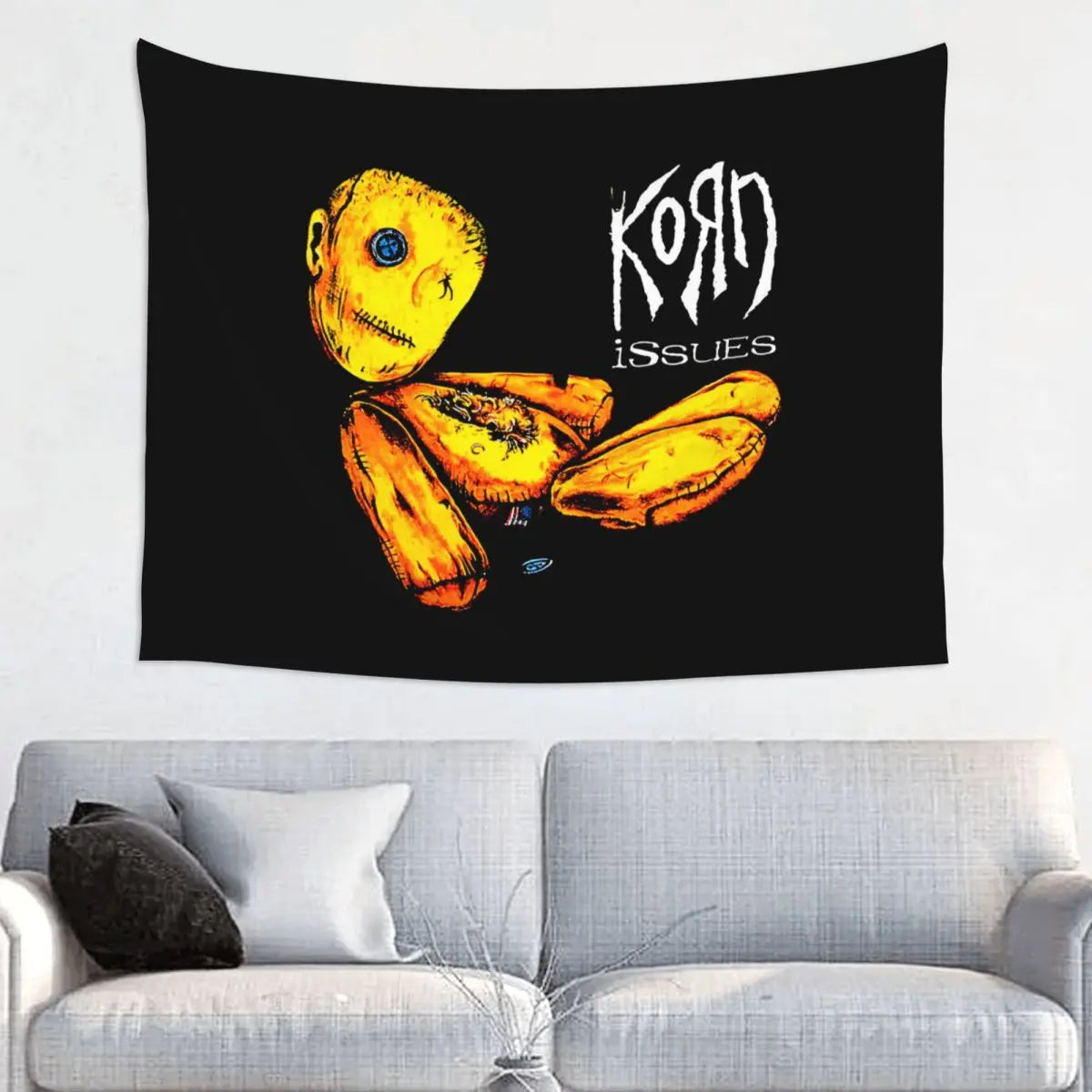 Custom Korn Heavy Metal Band Tapestry (95x 73cm) | Hard Rock Hippie Wall Hanging for Bedroom & Home Decor - Premium banner from Lizard Vigilante - Just $19.97! Shop now at Lizard Vigilante