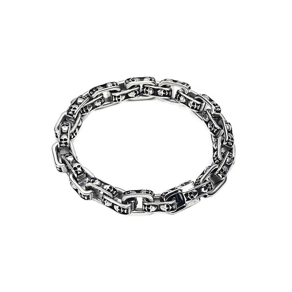 Punk Vintage Stainless Steel Skull Bracelet for Men Women Gothic Fashion Skull Bracelets Hip Hop Amulet Jewelry Gift Wholesale - Premium jewelry from Lizard Vigilante - Just $24.99! Shop now at Lizard Vigilante