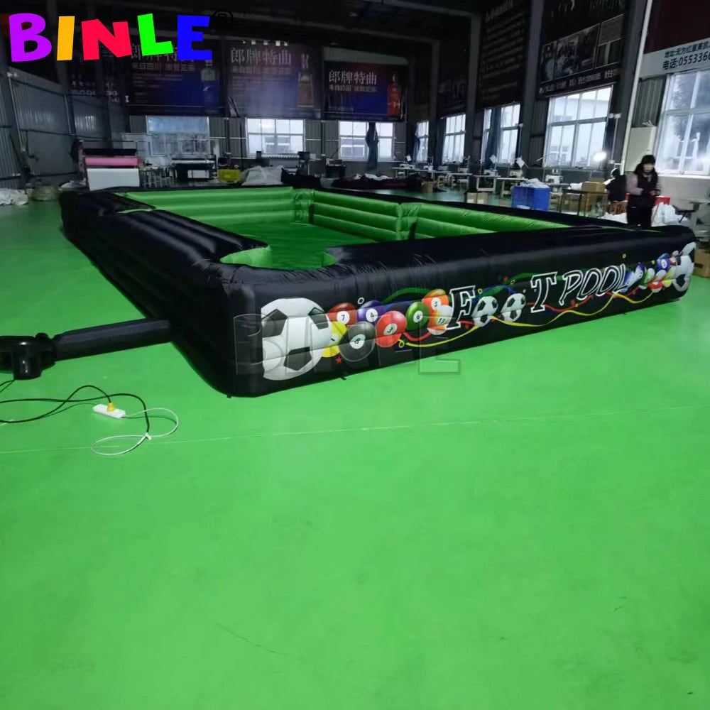 Inflatable Snooker Football Interactive Game - Large Footpool Pool Table with 16 Balls, Black Inflatable Billiard for Soccer Event - Premium inflatable from Lizard Vigilante - Just $422.99! Shop now at Lizard Vigilante