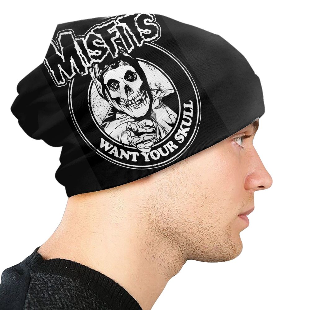 Misfits Horror Punk Rock Knit Beanie – Unisex Winter Skull Cap for Men & Women - Premium beanie from dsers - Just $19.99! Shop now at Lizard Vigilante