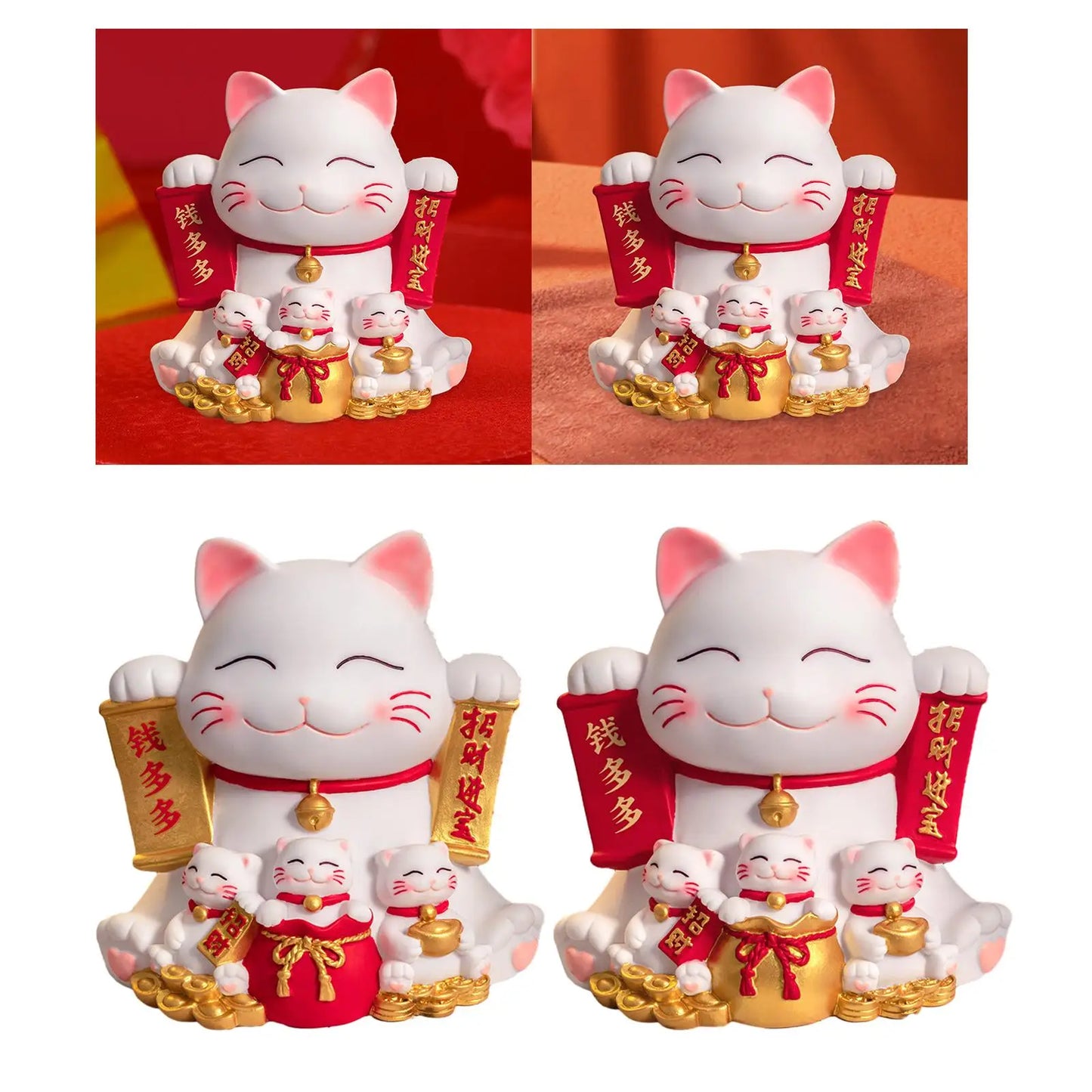 Maneki Neko Cat Piggy Bank Animal Statue Cat Figurine Piggy Bank for Chinese New Year Gift Home Decoration Easter Gifts Kids