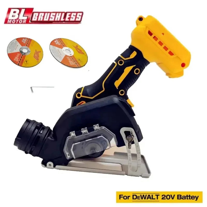 Fit for DeWALT 20V Battery Cordless Angle Grinder 3 Inch Handle CUT OFF Electirc Cutting Mini Circular Saw Machine Power Tools - Premium  from Lizard Vigilante - Just $80.99! Shop now at Lizard Vigilante