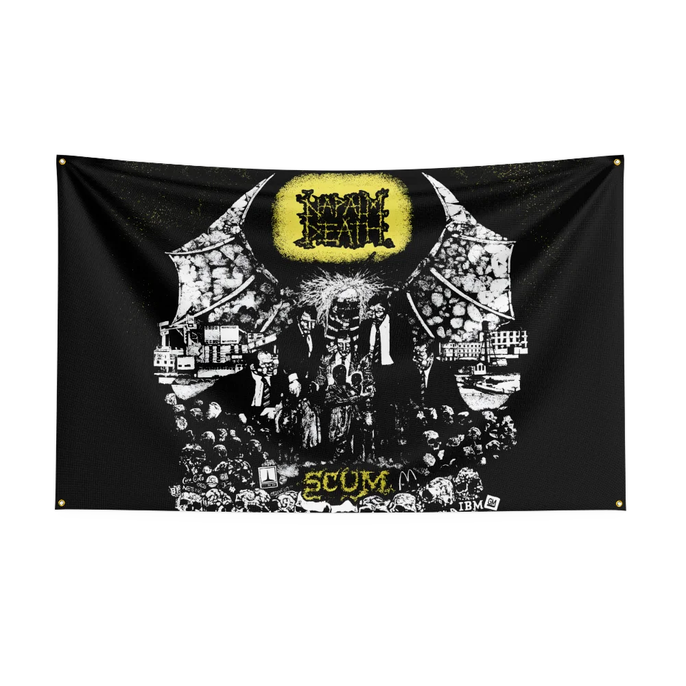 Napalm Death Rock Band Flag – 3x5 Ft Heavy Metal Polyester Digital Printed Banner for Wall & Outdoor Decoration - Premium flag from Lizard Vigilante - Just $15.99! Shop now at Lizard Vigilante