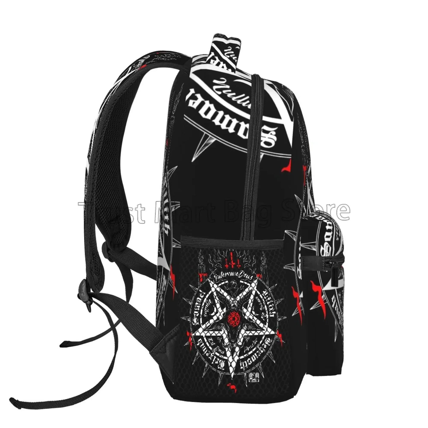 Satanic Occult Backpack – Dead Goat Skull Graphic Casual Laptop Bag, Unisex Travel Daypack for School, Work, or Adventure - Premium  from Lizard Vigilante - Just $36.66! Shop now at Lizard Vigilante