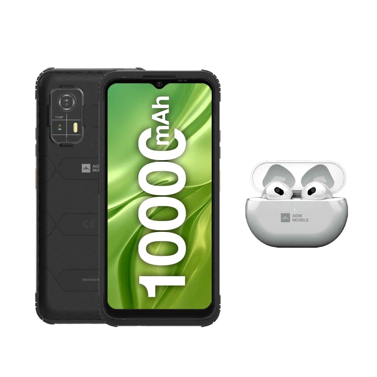 [World Premiere]AGM H MAX Rugged Smartphone 10000mAh Battery 4+128GB HD+ Display 3 Card Slot NFC OTG Reverse Charge Waterproof