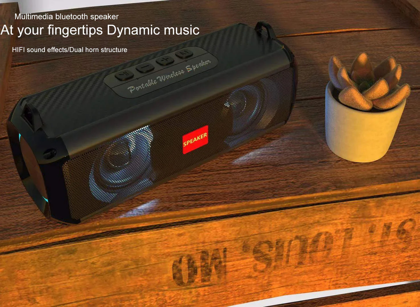 Portable Bluetooth Speaker with Hi Res Audio Extended Bass and Treble Wireless HiFi High Quality Super Volume Speakers