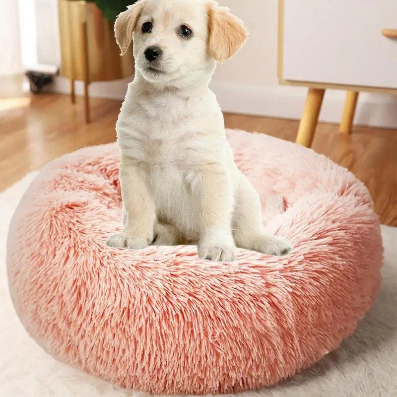 Round Dog Bed House Dog Mat Long Plush Cats Nest USB Heating Dog Basket Pet Cushion Soft Sleeping Pets Winter Warmth Supplies - Premium pet bed from Lizard Vigilante - Just $31.99! Shop now at Lizard Vigilante