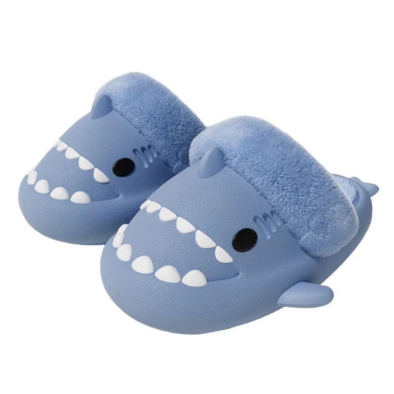 Comwarm Shark Plush Slippers For Women Men Autumn And Winter Warm Cartoon Cotton Slipper Non-Slip Waterproof Outdoor Home Shoes - Premium  from Lizard Vigilante - Just $16.99! Shop now at Lizard Vigilante