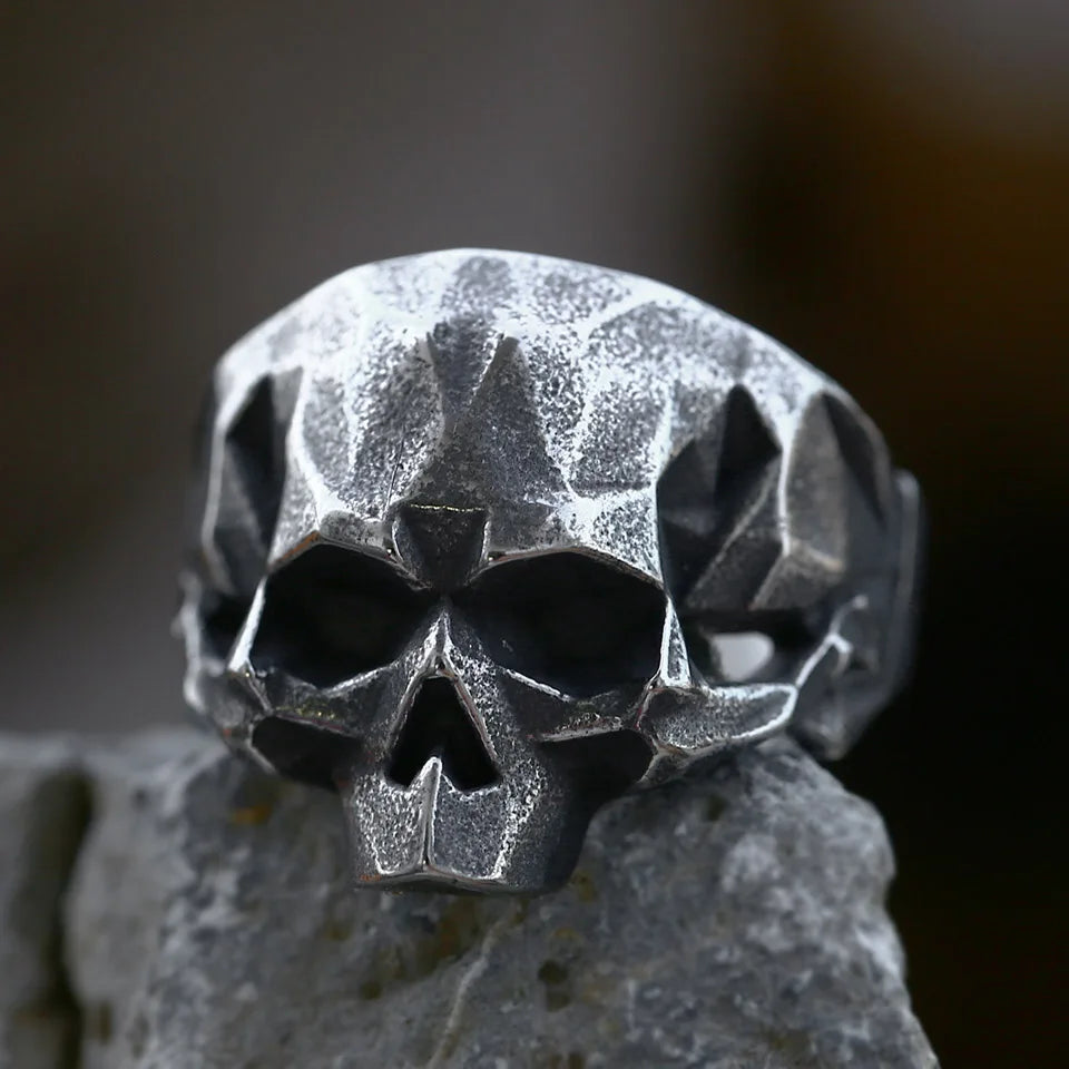 BEIER 2023 New Creative Design 316L Stainless Steel Skull Ring For Men Biker Hip Hop Men's Ring - Premium  from Lizard Vigilante - Just $6.99! Shop now at Lizard Vigilante