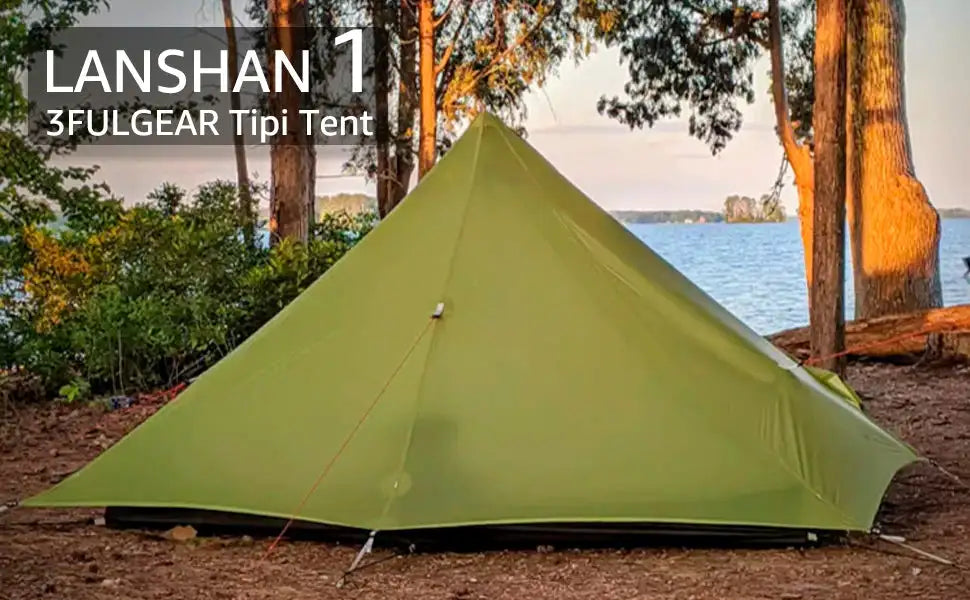 3F UL Gear Lanshan1 Ultralight Tent 3/4 Season Portable Backpacking Tent for 1p Double Layer Tent for Camping, Climbing, Hiking
