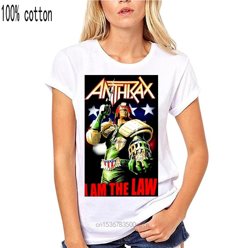 Anthrax JUDGE DREDD I AM THE LAW T-Shirt 2024 Thrash Metal Band - Lizard Vigilante