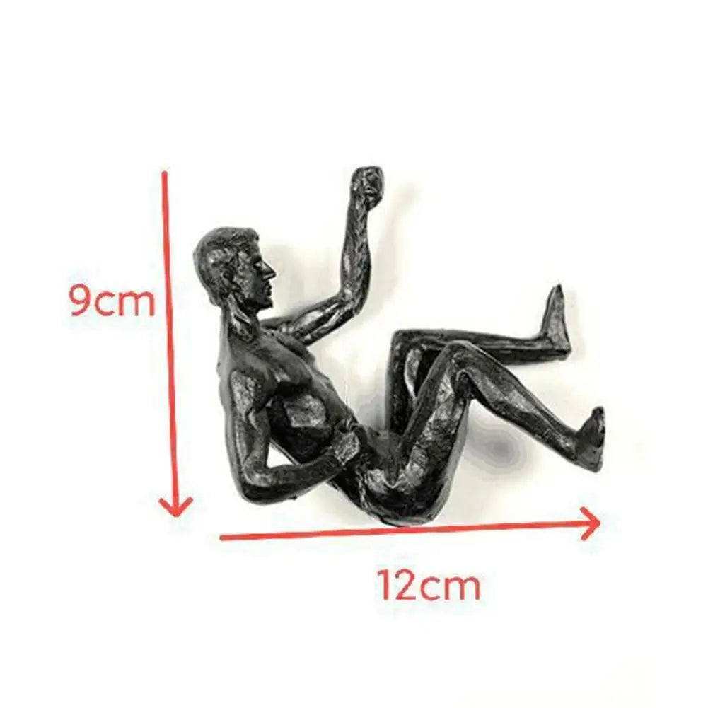 2024 Christmas Modern Simplicity Athlete Resin Sculpture Creative Climbing Man Wall Sculptures Hand-Finished For Wall Art Statue