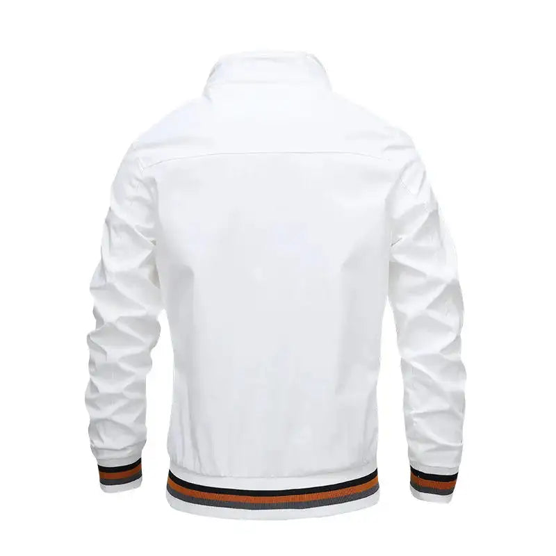 Fashion Men’s Windbreaker Jacket White Casual Jacket Men Outdoor Waterproof Sports Coat Spring Summer Bomber jacket Men Clothing