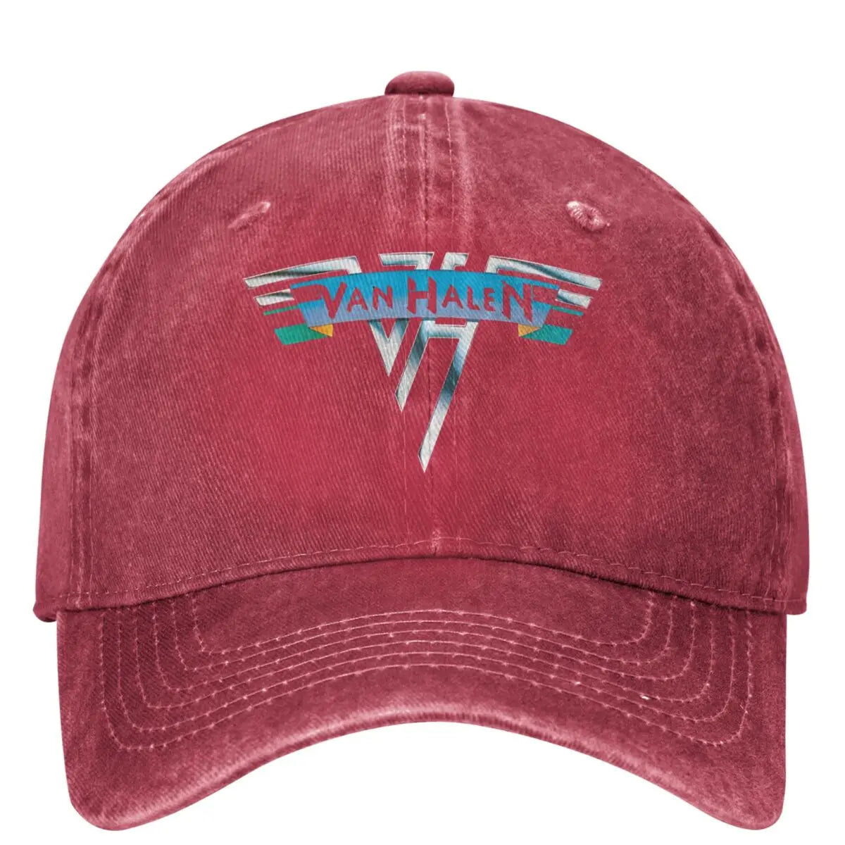 Van Halen Punk Rock Band Distressed Denim Baseball Cap – Adjustable Classic Headwear for Men & Women - Premium baseball cap from Lizard Vigilante - Just $23.88! Shop now at Lizard Vigilante