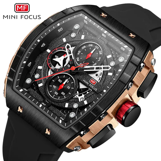 Sports Mens Watches Top Brand Luxury Waterproof Quartz Watch for Men Silicone Strap Fashion Wristwatches Relogio Masculino 0399G