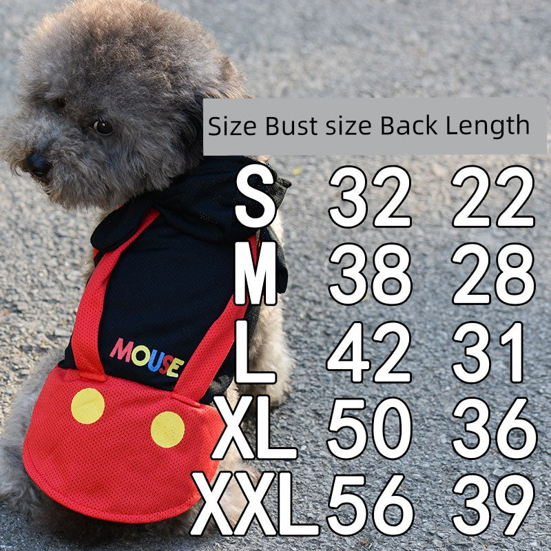 Breathable Summer Teddy Vest - Mickey Panda Pet Costume for Dogs - Premium pet costume from Lizard Vigilante - Just $19.99! Shop now at Lizard Vigilante