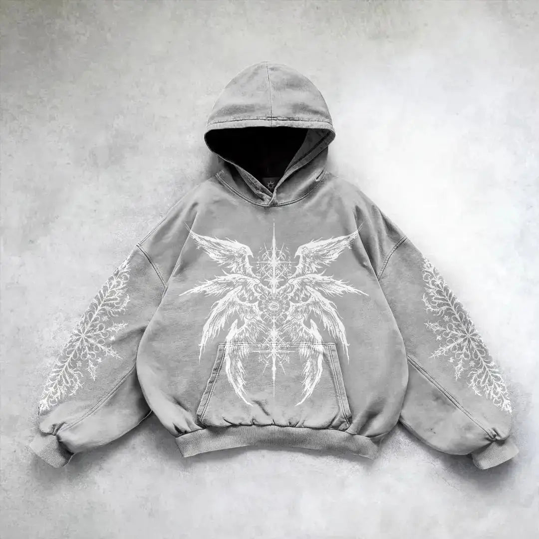 Harajuku hoodie dark punk print hoodies women oversized sweatshirt goth new couples y2k tops goth streetwear gothic clothes