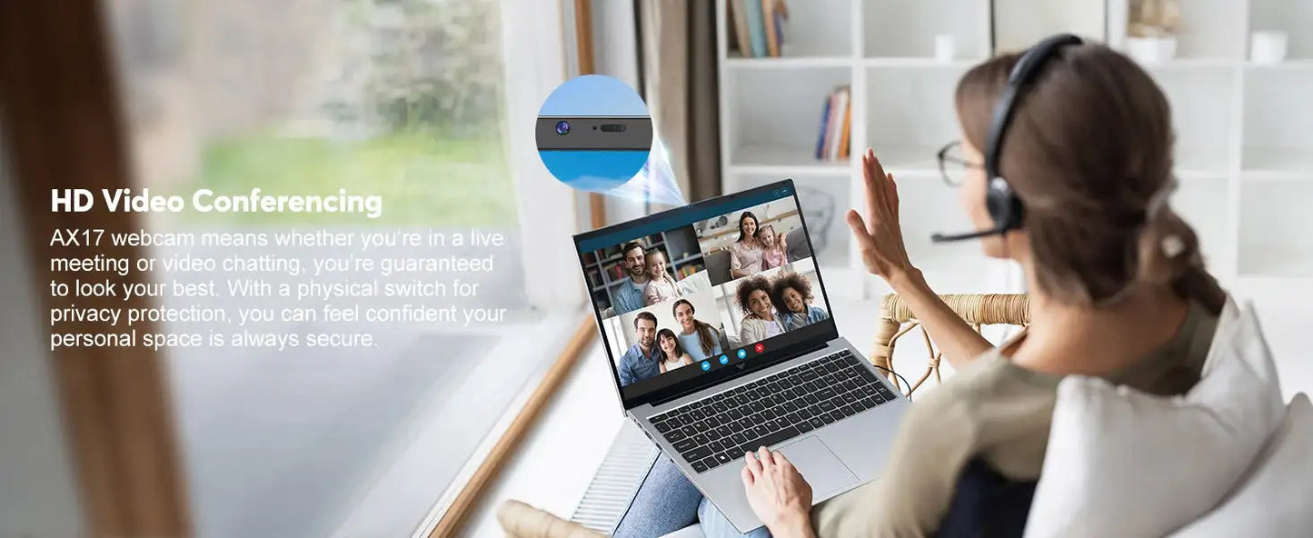 ACEMAGIC Laptop 17.3'' FHD Intel Alder Lake N97 up to 3.6GHz 16GB DDR4 512GB SSD with Windows 11