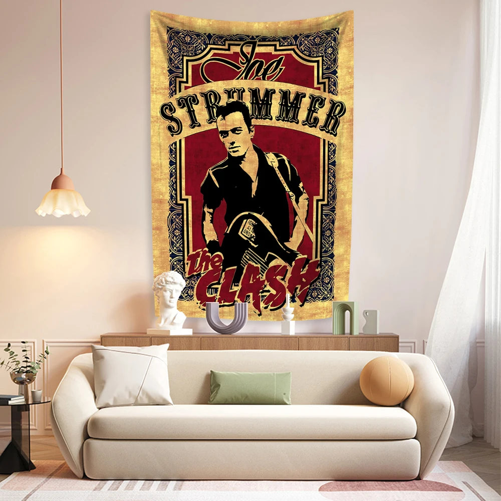 The Clash Tapestry Rock And Roll Music Heavy Metal Wall Hanging Bedroom Decoration Large Fabric Dorm Backdrop Concert Decor - Premium tapestry from Lizard Vigilante - Just $11.99! Shop now at Lizard Vigilante