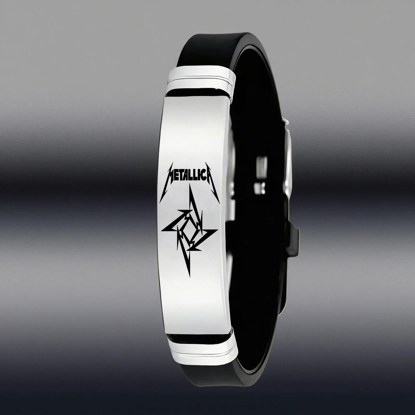 Official band design heavy metal style wristband, suitable for casual and formal occasions, daily accessories for music fans