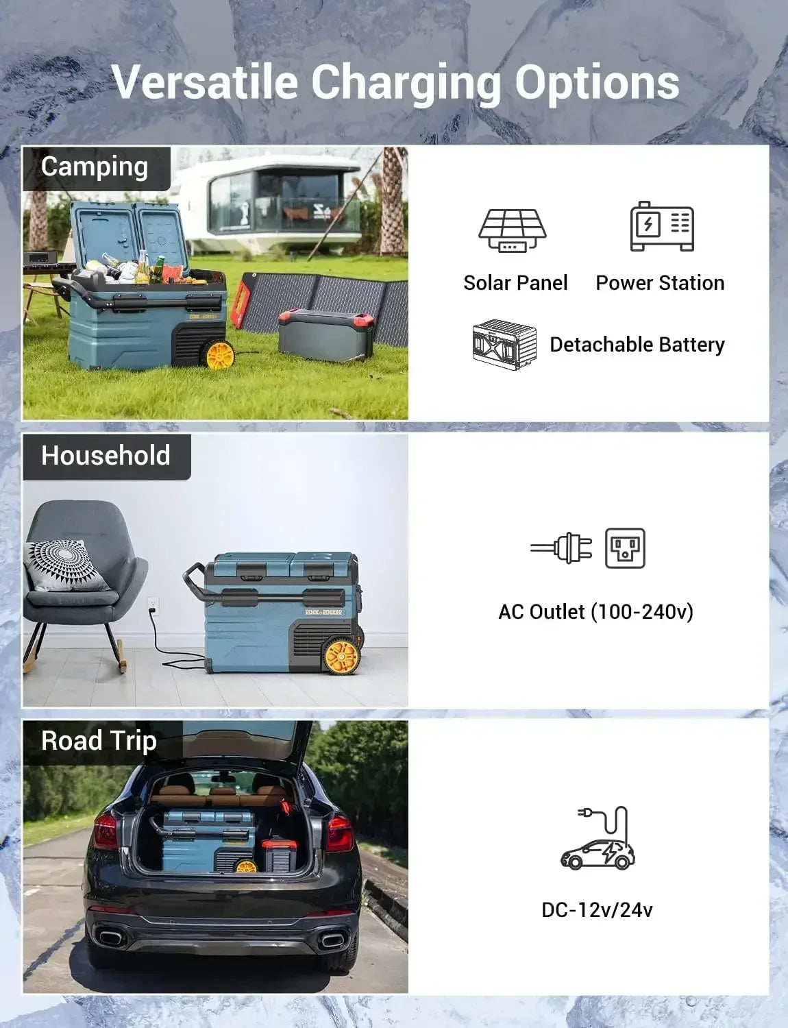 Rock&Rocker Premium 12V Dual-Zone Car Refrigerator 59 Quart – Portable Car Fridge Freezer, -4℉ to 68℉ Cooler with APP Control for Road Trips & Camping - Premium Refrigerator from Lizard Vigilante - Just $513.99! Shop now at Lizard Vigilante