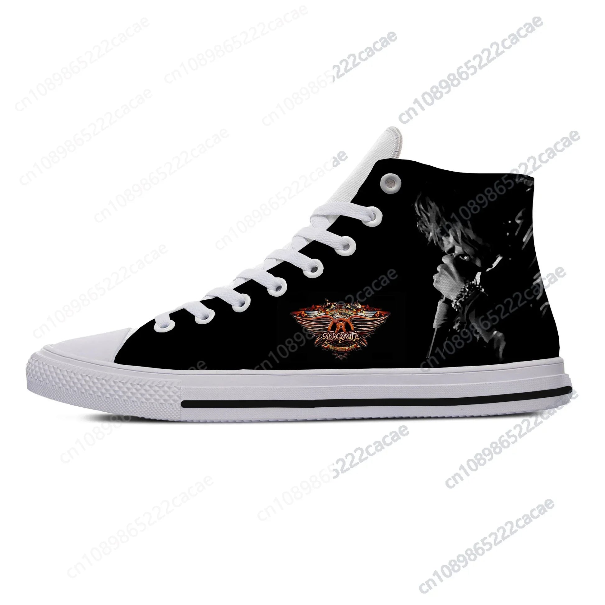 Aerosmith Rock Band Fashion Woman Man Lightweight Sneakers Breathable Casual Board Shoes High Quality Hot High Top Canvas Shoes - Premium high top shoes from Lizard Vigilante - Just $38.88! Shop now at Lizard Vigilante