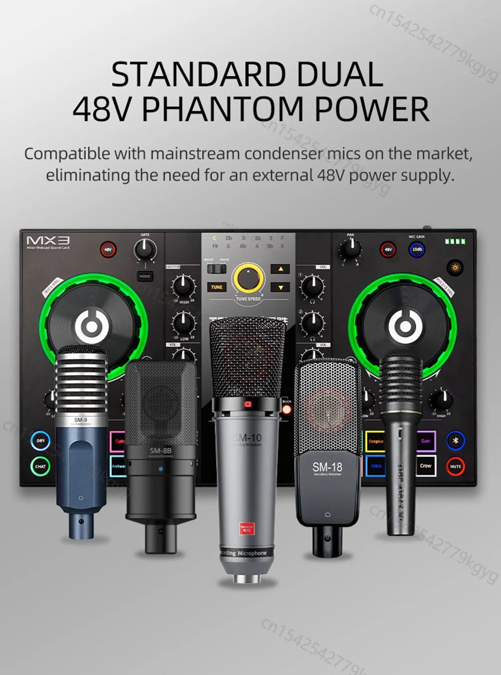 Takstar MX3 RiotMixer — Apocalypse Edition | Pro Webcast Sound Card With 16 FX, Dual XLR, Noise-Killer Engine & Chaos Control Console