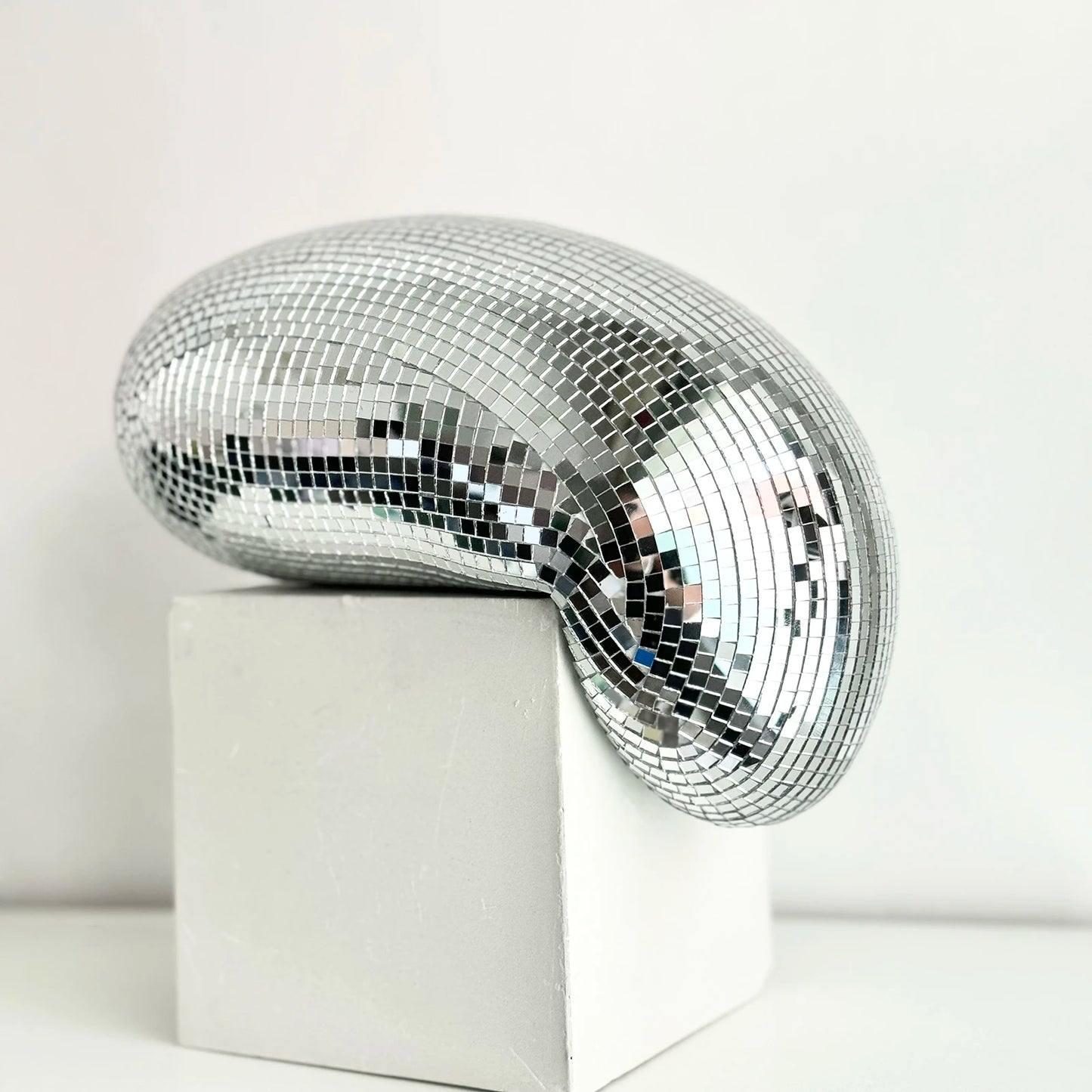 Disco Fever Meltdown: 28cm Silver Melting Mirror Ball – Funky Home Decor That Drips with Style - Premium home decor from Lizard Vigilante - Just $36.66! Shop now at Lizard Vigilante