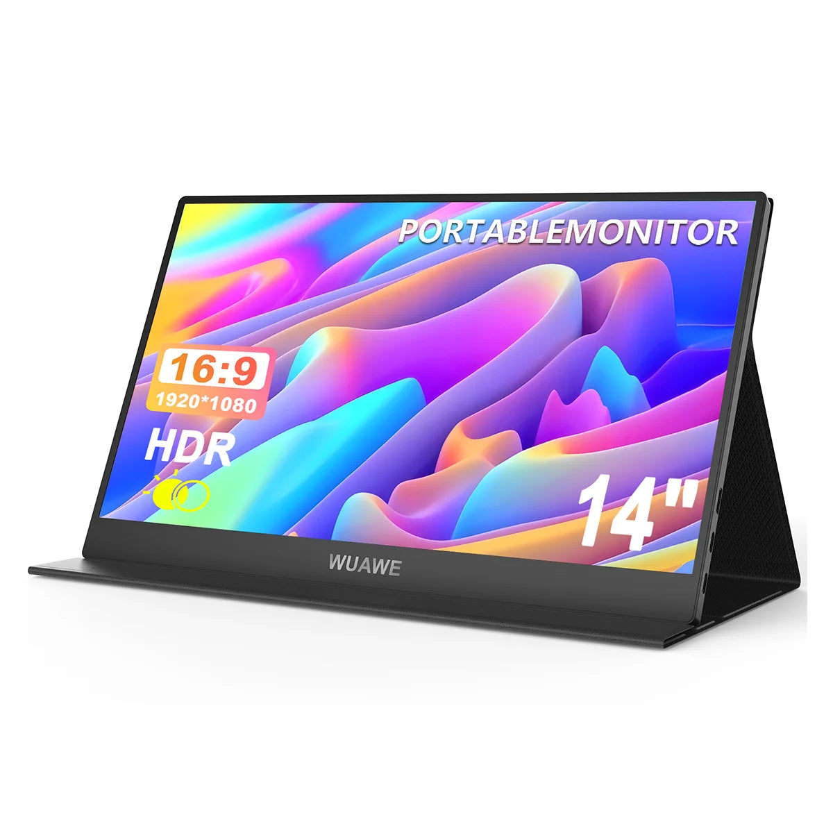 WUAWE 14 inch Small Portable Monitor for Laptop, 1080P USB HDMI Travel External Second Screen for Mac Phone PS5 Xbox Switch - Premium monitor from Lizard Vigilante - Just $128.88! Shop now at Lizard Vigilante