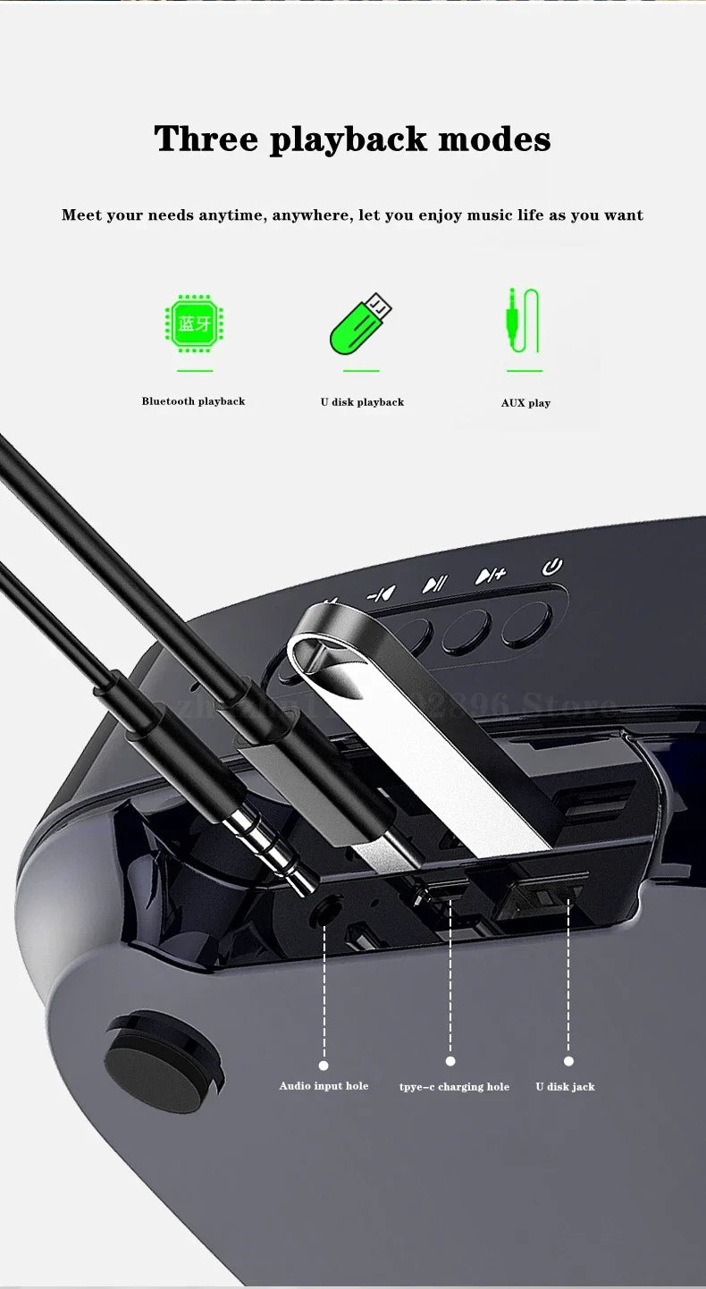 Shop Wall-mounted Bluetooth Speaker TWS Interconnection Built-in 4400 MAh Battery Boom Box Wireless 3D Surround Stereo Subwoofer