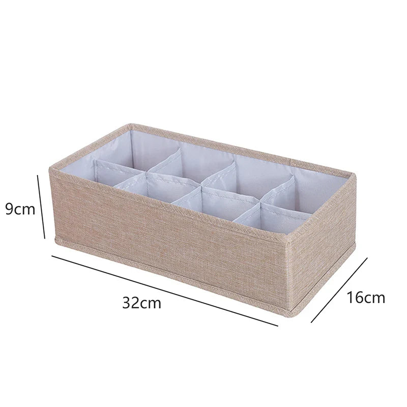 Fabric Underwear Bra Storage Box Underwear Sorting Box Panty Socks Compartment Storage Box Drawer Organizer Home Storage