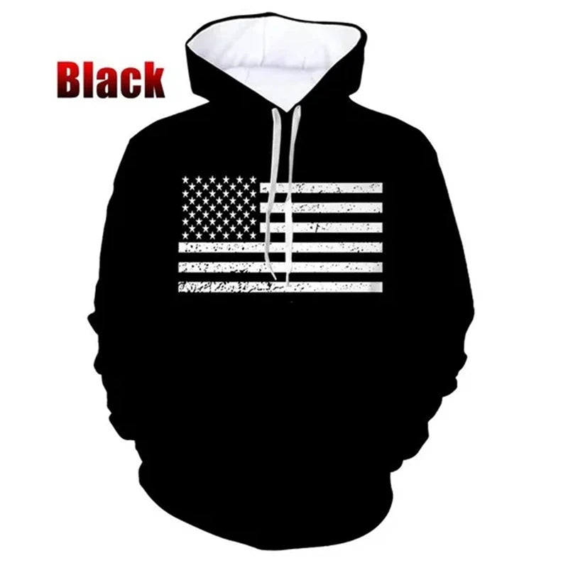 Freedom Hoodie: Unisex 3D American Flag Design - Premium Long-sleeve hoodie from Lizard Vigilante - Just $49.99! Shop now at Lizard Vigilante