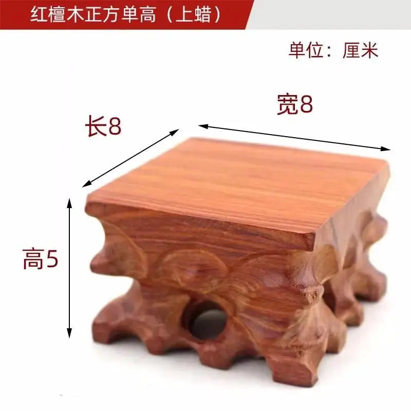 Simple Figurine Statue Display Stand Miniature Solid Wood Bases Coffee Tea Sets Pedestal Vase Flower Pot Bonsai Sorting Table