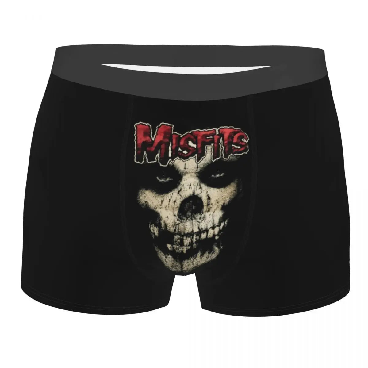 Misfits Skull Underwear Men Stretch Heavy Metal Music Boxer Briefs Shorts Panties Soft Sexy Underpants For Male - Lizard Vigilante