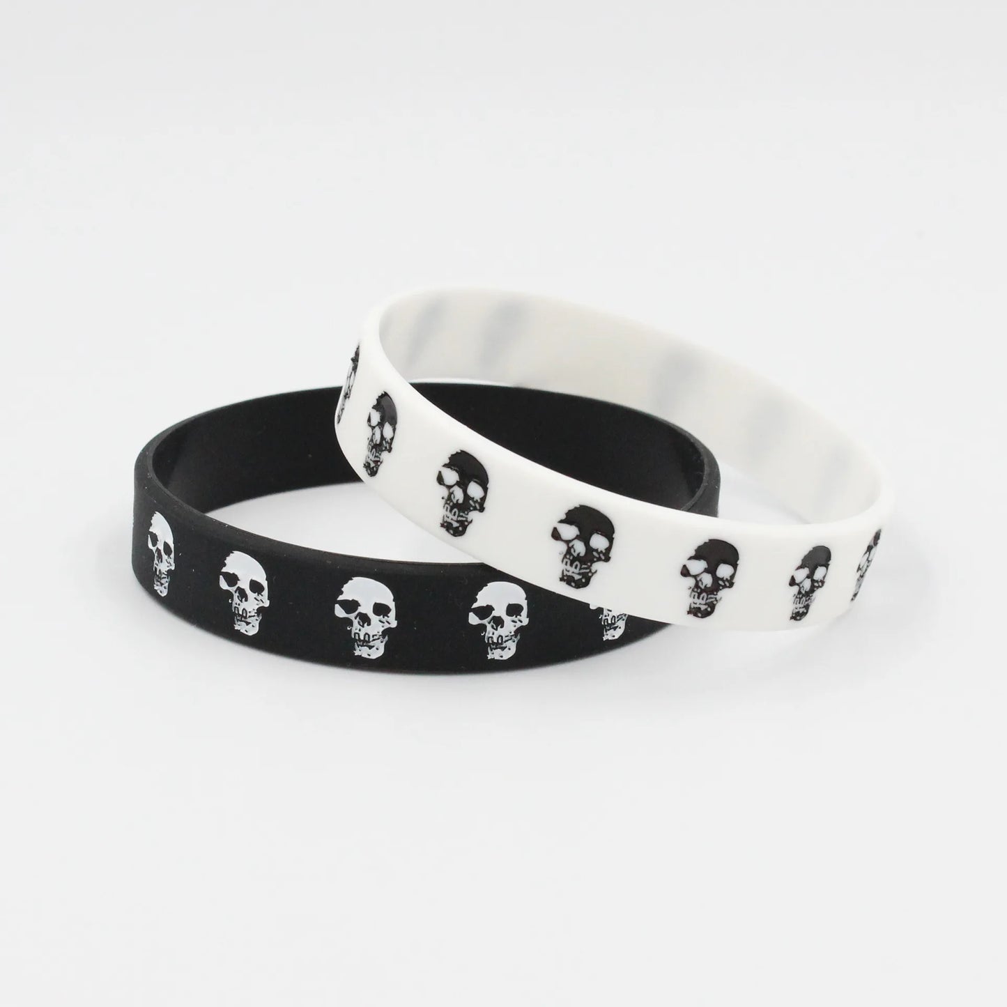 Edgy Skull Silicone Wristband - Premium wristbands from Lizard Vigilante - Just $13.99! Shop now at Lizard Vigilante