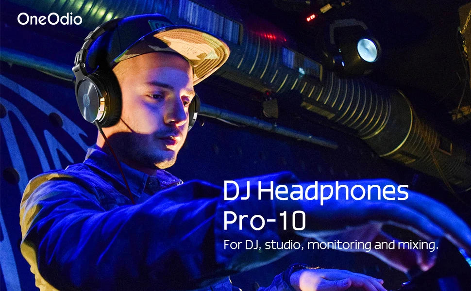 Oneodio Pro 10 Wired Studio Headphones - Professional DJ Headset with Mic and Deep Bass - Premium headphones from Lizard Vigilante - Just $54.99! Shop now at Lizard Vigilante