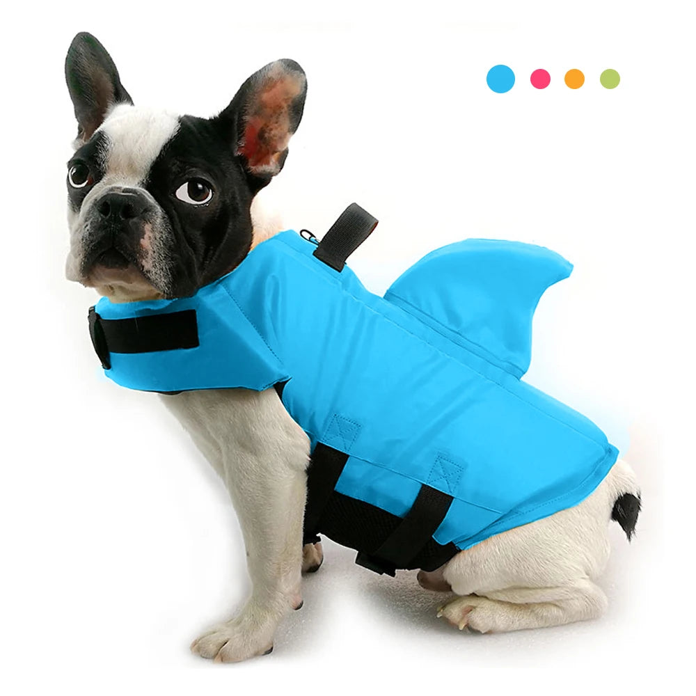 Shark Dog Life Jacket Enhanced Buoyancy Small Dogs Swimming Clothes Safety Vest with Handle - Premium dog supplies from Lizard Vigilante - Just $19.99! Shop now at Lizard Vigilante