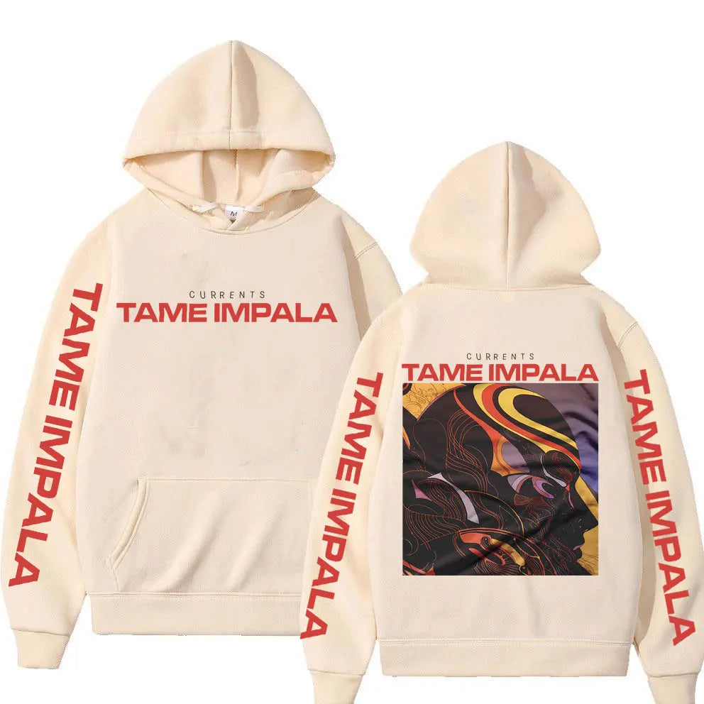 Tame Impala Double-Sided Print Hoodie – Unisex Fleece Cotton Pullover for Men and Women, Casual Streetwear, Gothic Rock Style - Premium hoodie from Lizard Vigilante - Just $37.99! Shop now at Lizard Vigilante