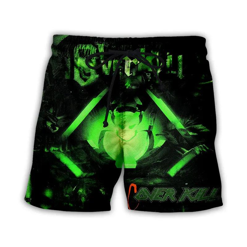 Overkill Band Summer Beach Shorts Streetwear Men Quick Dry Vacation Casual Shorts Women/Men's 3D Print - Premium shorts from DS - Just $29.99! Shop now at Lizard Vigilante