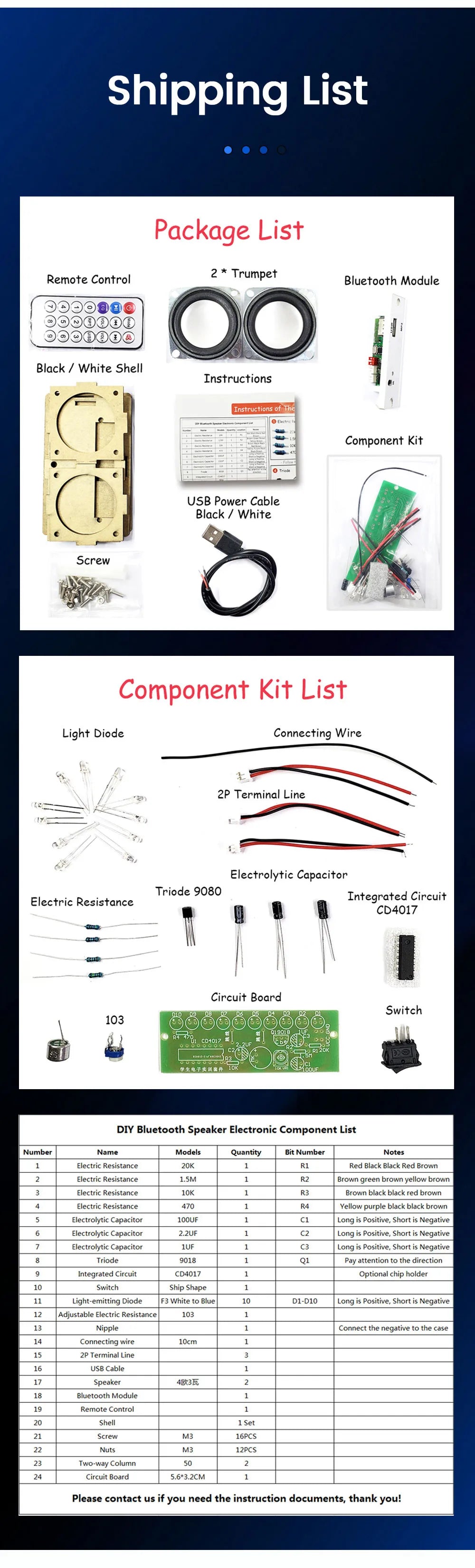 DIY Bluetooth Speaker Kit Electronics DIY Soldering Project Practice Solder Assembly DIY Electronic Kit Component 2*3W Speakers