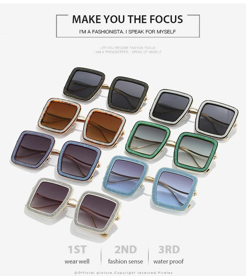 Glitter Vortex Shades – Rockstar Ice-Out Sunglasses for Unapologetic Legends - Premium shades from Lizard Vigilante - Just $26.99! Shop now at Lizard Vigilante