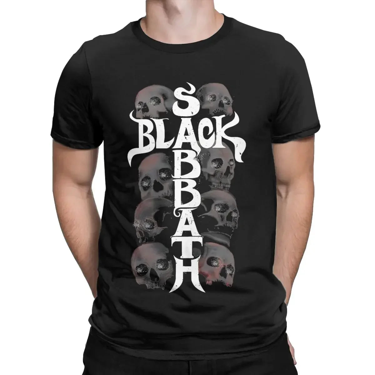 Black Sabbaths Men's Cotton Hipster T-Shirt – Crew Neck Short Sleeve Casual Tee - Premium T-Shirt from Lizard Vigilante - Just $23.88! Shop now at Lizard Vigilante