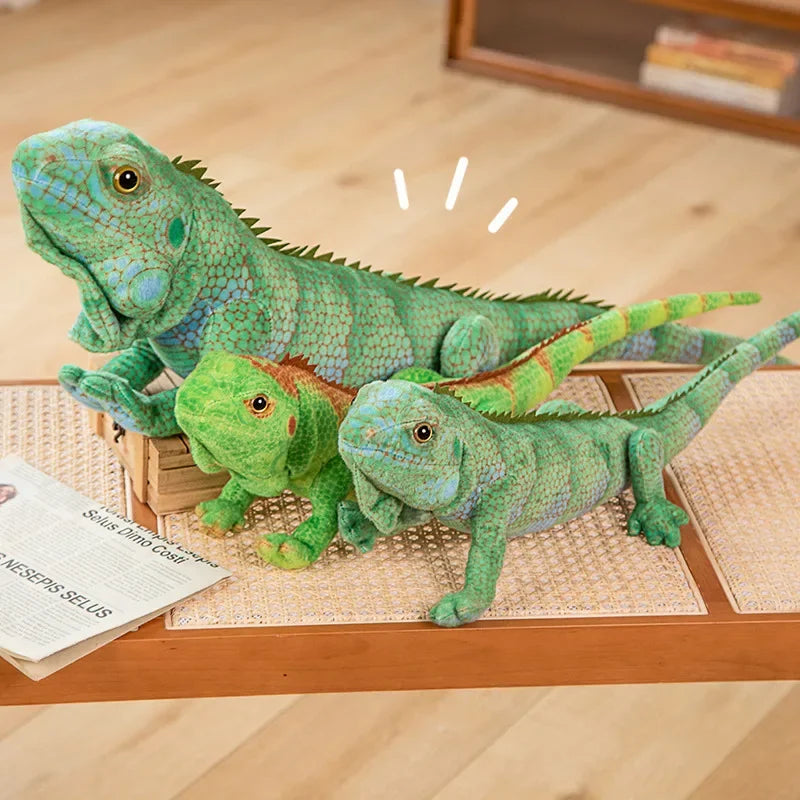 Lifelike Green / Brown Iguana Lizard Figurine Model Cute Reptile Lizard Plush Toys Simulation Animal Stuffed Doll Boys Gifts - Premium toy from Lizard Vigilante - Just $17.99! Shop now at Lizard Vigilante