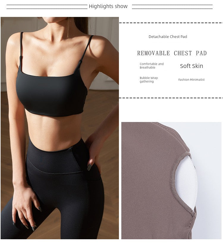 Yoga Grapefruit Meat Backless Bra Sports Intimates - Premium  from Lizard Vigilante - Just $27.99! Shop now at Lizard Vigilante