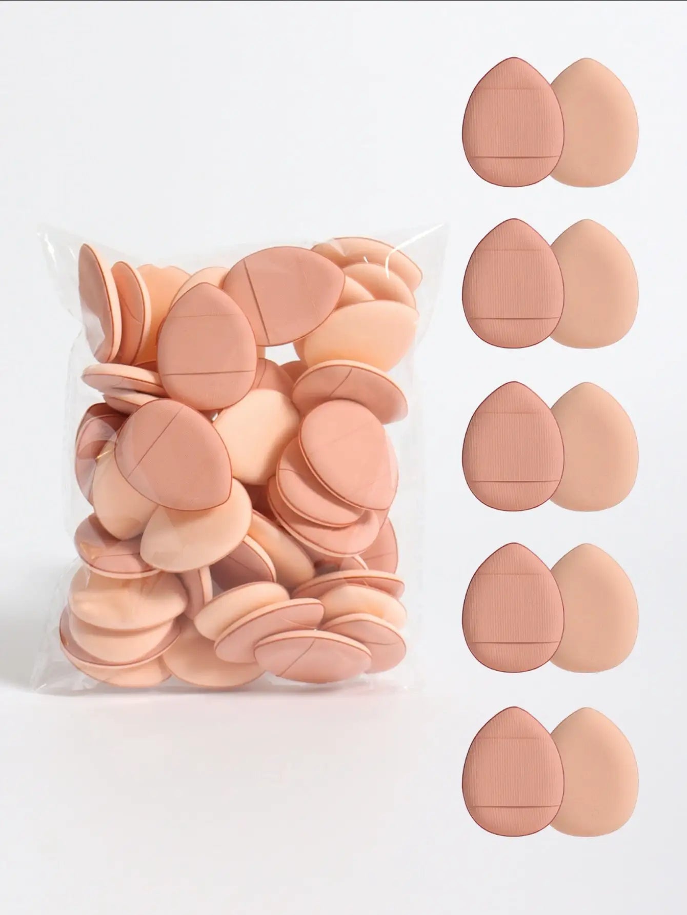 20pcs Finger Air Cushion Sponge Powder Puff Set, Makeup Puff, For Liquid Foundation, Powder Foundation, Concealer.